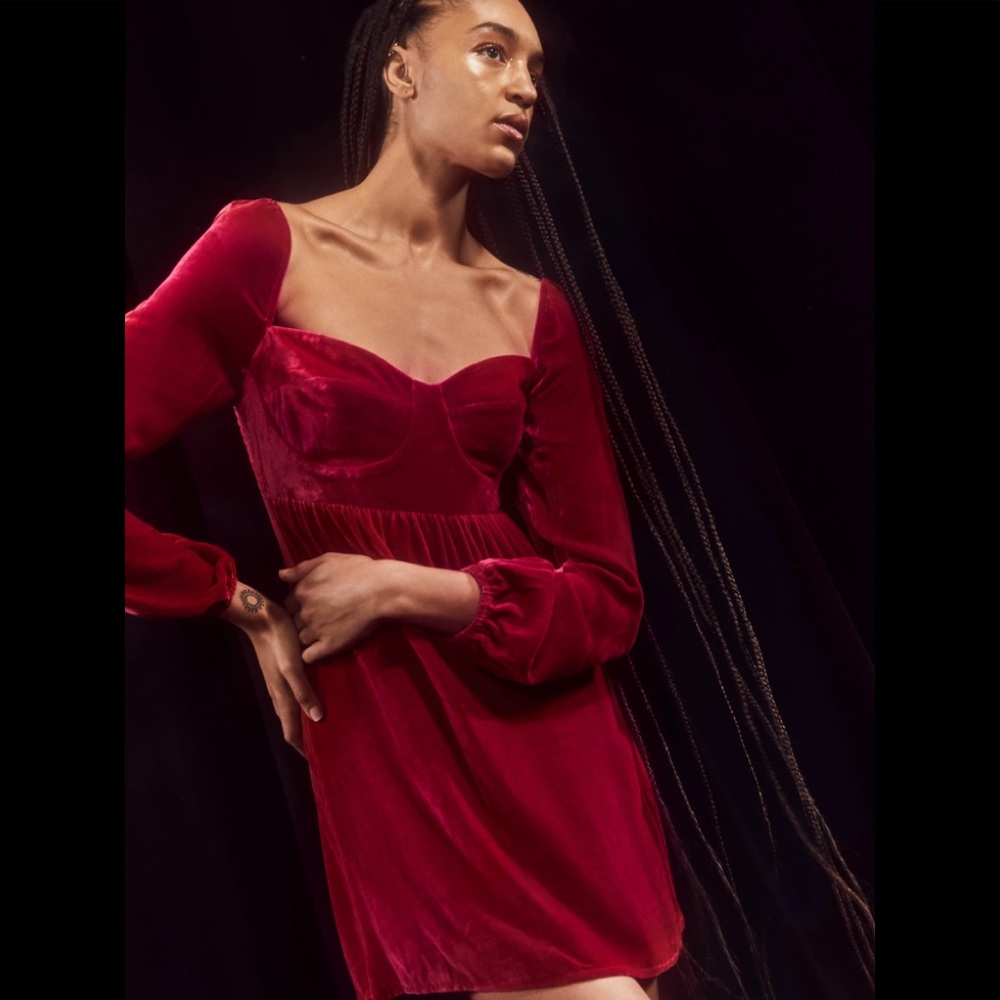 Reformation Chestnut Dress in Rhubarb